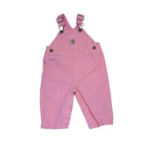 Carhartt Baby 6 Months Pink Overalls Cotton Denim